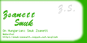 zsanett smuk business card